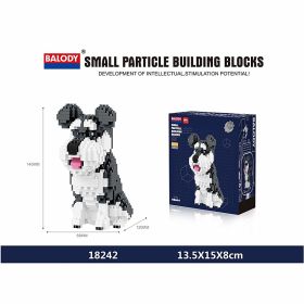 Cartoon Simulation Pet Dog Building Blocks Mini Dachshund Poodle Doberman Model Children's Toy Gift Dog Pet Building Blocks - 18242 - With box
