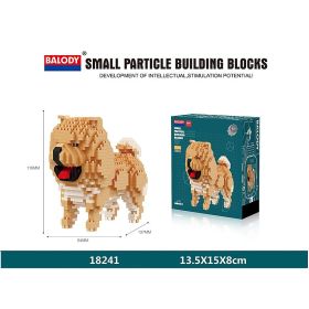 Cartoon Simulation Pet Dog Building Blocks Mini Dachshund Poodle Doberman Model Children's Toy Gift Dog Pet Building Blocks - 18241 - With box