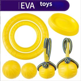 EVA pet supplies dog tug of war toys pull ring training Frisbee with rope elastic ball molar stick in stock - 21cm diameter Frisbee - 1