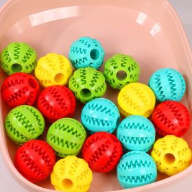 Pet molar toy watermelon ball silicone toy dog molar ball bite-resistant, teeth-cleaning and food-leakage ball chewing dog bite toy - Blue - 6 cm in d