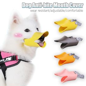 Adjustable Dogs Anti-bite Mouth Cover Muzzle Silicone Duck Mouth Mask For Dog Stop Barking Dog Pet Mouth Cover Pet Dog Supplies - Blue - L