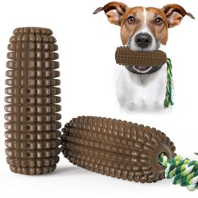Pet Dog Toy Interactive Rubber Balls for Small Large Dogs Puppy Cat Chewing Toys Pet Tooth Cleaning Indestructible Dog Food Ball - chocolate-Squeak -