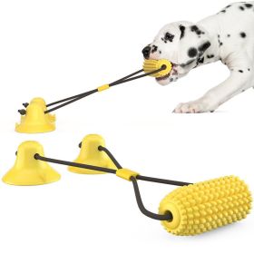 Pet Dog Toy Interactive Rubber Balls for Small Large Dogs Puppy Cat Chewing Toys Pet Tooth Cleaning Indestructible Dog Food Ball - Double sucker - Chi