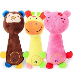 Pet Plush Toy For Dog & Cat; Funny Cartoon Plush Toys For Indoor Dogs; Interactive Dog Chew Toy - Yellow