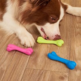 1pc Pet Toy; Soft Bone Shape Toy; Dog Teething Training Bite Resistant Chew Toys - 1pc Random Color