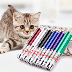 Cat Laser Stick For Dog & Cat; Cat Laser Pointer; Pet Chaser Tease Stick (Includes Battery) - Purple