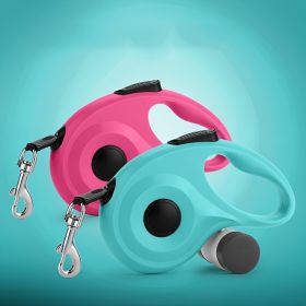 Pet Leash For Dog & Cat; Retractable Dog Leash For Outdoor Walking Travel With Dog Poop Bag - Lake Blue - one-size