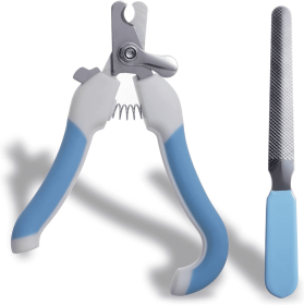 Pet nail clippers dog cat stainless steel nail clippers; Professional Pet Nail Clippers and Trimmer - Best for Dogs; Small Cats - Large blue [card mou