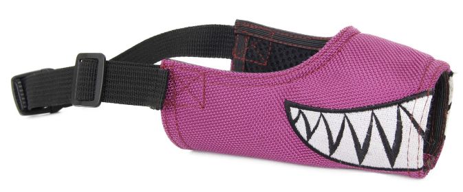 Pet Life Fumigation Adjustable Designer Dog Muzzle - Purple - Medium