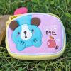 [Puppy & Apple] Embroidered Applique Fabric Art Wrist Wallet / Coin Purse (4.1*3) - KT-K-144-DOG