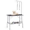 Adjustable Dog Grooming Table with 2 Loops and Basket - 171068