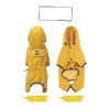 Small dog raincoat; body full surrounding; waterproof poncho pet clothes; with tow holes in the back - turmeric - 2XL (recommended weight is 11-15kg)