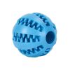 Pet molar toy watermelon ball silicone toy dog molar ball bite-resistant, teeth-cleaning and food-leakage ball chewing dog bite toy - Blue - 6 cm in d