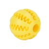 Pet molar toy watermelon ball silicone toy dog molar ball bite-resistant, teeth-cleaning and food-leakage ball chewing dog bite toy - Yellow - 6 cm in