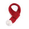 Pet knit Christmas scarf Creative teddy scarf cat dog pet supplies pet clothing dog scarf; cat scarf - red - M