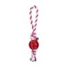 Pet molar toy watermelon ball silicone toy dog molar ball bite-resistant, teeth-cleaning and food-leakage ball chewing dog bite toy - Red handle rope