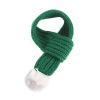 Pet knit Christmas scarf Creative teddy scarf cat dog pet supplies pet clothing dog scarf; cat scarf - green - L