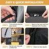 Waterproof Pet Seat Protector Dog Car Seat Cover for Back Seat - Black B - Pet Supplies
