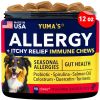 Dog Allergy Chews Itch Relief for Dogs Dog Allergy Relief Anti Itch for Dogs 90 Chews 12 oz - Yuma'S