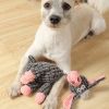 Squeaky Dog Toys Pack for Puppy, Cute Soft Durable Stuffed Animal Plush Dog Chew Toys with Squeakers for Teeth Cleaning, for Small Medium Dogs - Brown