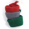 Pet knit Christmas scarf Creative teddy scarf cat dog pet supplies pet clothing dog scarf; cat scarf - red - M