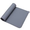 Silicone Dog Cat Bowl Mat Non-Stick Pet Fountain Tray Waterproof Food Pad Puppy Dogs Feeding Drinking Mat Easy Washing Placemat - Gray