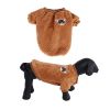 Pet Dog Clothes flannel Dog Winter clothe Puppy - BROWN - L