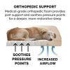 Pet Products Plush & Performance Linen Orthopedic Sofa Pet Bed for Dogs & Cats - Flax, Large - Flax
