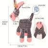 Squeaky Dog Toys Pack for Puppy, Cute Soft Durable Stuffed Animal Plush Dog Chew Toys with Squeakers for Teeth Cleaning, for Small Medium Dogs - Brown