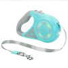 16FT Retractable Dog Leash Extendable Pet Leash Dog Walking Leash with Flashlight RGB Light 2 Rolls of Waste Bags Dispenser Fit for 66-110lbs - Green