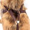 Pet Life Luxe 'Houndsome' 2-In-1 Mesh Reversible Plaided Collared Adjustable Dog Harness-Leash - X-Small