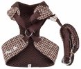 Pet Life Luxe 'Houndsome' 2-In-1 Mesh Reversible Plaided Collared Adjustable Dog Harness-Leash - X-Small