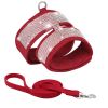 Pet Harness For Dog & Cat; Rhinestone Soft Cat Harness; Soft Dog Vest Harness For Outdoor Walking - Red - S