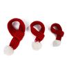 Pet knit Christmas scarf Creative teddy scarf cat dog pet supplies pet clothing dog scarf; cat scarf - red - L