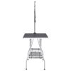 Adjustable Dog Grooming Table with 2 Loops and Basket - 171068