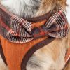 Pet Life Luxe 'Pawsh' 2-In-1 Mesh Reversed Adjustable Dog Harness-Leash W/ Fashion Bowtie - Medium