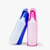 250/500ml Dog Water Bottle Feeder With Bowl Plastic Portable Water Bottle Pets Outdoor Travel Pet Drinking Water Feeder - Pink - 500ML
