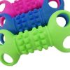 TPR Pet Interactive Four-hole Size Dog Molar Soft Gum Bite-resistant Toy Pet Supplies - Blue