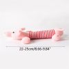 1PC Pet Chewing Toy Four-legged Long Pet Plush Squeaky Dog Toy Bite-Resistant Clean Dog Puppy Training Toy Pet Supplies - pink