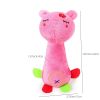 Pet Plush Toy For Dog & Cat; Funny Cartoon Plush Toys For Indoor Dogs; Interactive Dog Chew Toy - Pink