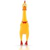 Hot Sell Screaming Chicken Pets Dog Toys Squeeze Squeaky Sound Funny Toy Safety Rubber For Dogs Molar Chew Toys - Yellow - L 40cm