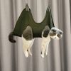 Pet Grooming Hammock For Dog & Cat; Cat Hammock Restraint Bag For Bathing Trimming Nail Clipping - Black Red Edge - XS