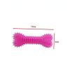 Dog Cat TPR Foam Eco-friendly TPR Chewing Toy Milky Scented Flat Bones Molar Teether Pet Supplies Spiny Soft Bite Resistant Toy - Pink - M