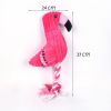 Plush Flamingo Pet Squeaky Toys for Small Dogs Clean Teeth Puppy Dog Chew Toy Squeak Pets Accessories Dog Supplies Octopus Chick - Pink