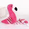 Plush Flamingo Pet Squeaky Toys for Small Dogs Clean Teeth Puppy Dog Chew Toy Squeak Pets Accessories Dog Supplies Octopus Chick - Pink