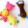 Pet Plush Toy For Dog & Cat; Funny Cartoon Plush Toys For Indoor Dogs; Interactive Dog Chew Toy - Brown