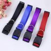 Pet Dog Collar Solid Color Puppy Collars Medium Dogs Quickly Disengaged Pet Dog Training Collar Teddy Bichon Small Dog Collar - red - 1.5