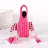 Plush Flamingo Pet Squeaky Toys for Small Dogs Clean Teeth Puppy Dog Chew Toy Squeak Pets Accessories Dog Supplies Octopus Chick - Pink