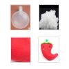 Cute Plush Animal Shape Squeak Sound Pet Cat Dog Toys Funny Durable Chew Molar Toys Fit For All Pets Eggplant Chili Fleece Toy - as the picture