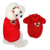 Pet Dog Clothes flannel Dog Winter clothe Puppy - RED - S